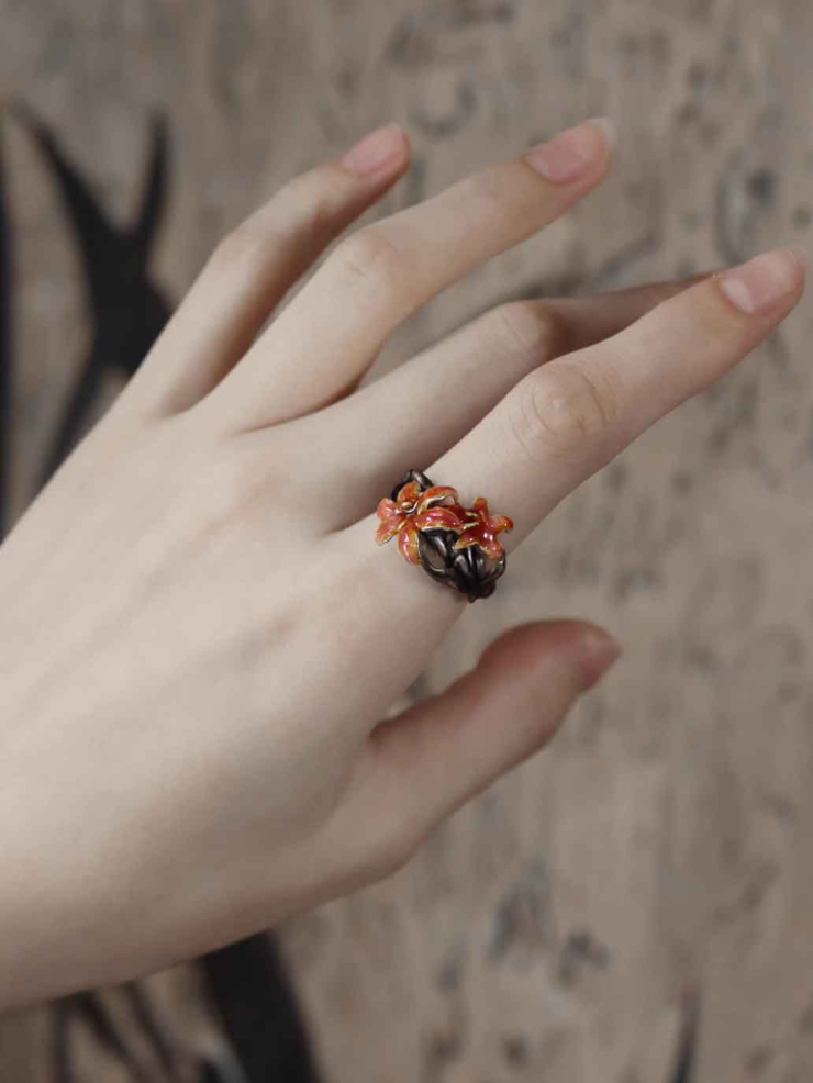 Little Red Flower Ring