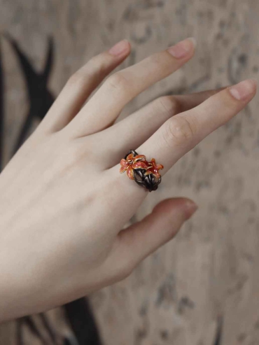 Little Red Flower Ring