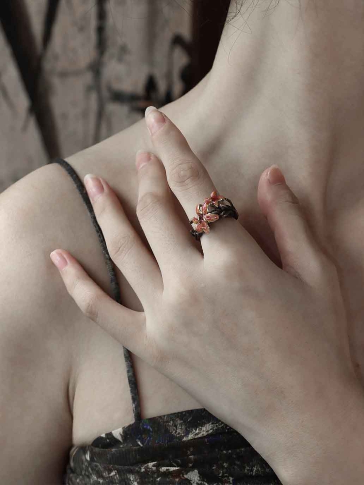 Little Red Flower Ring