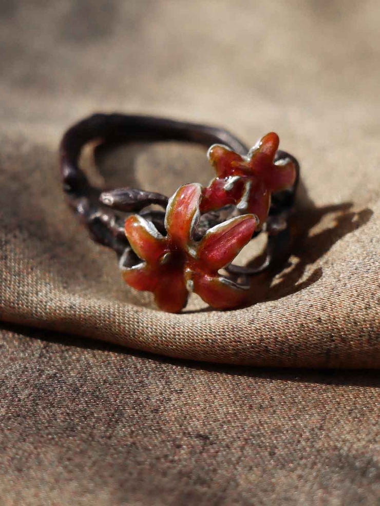 Little Red Flower Ring