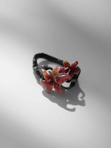 Little Red Flower Ring