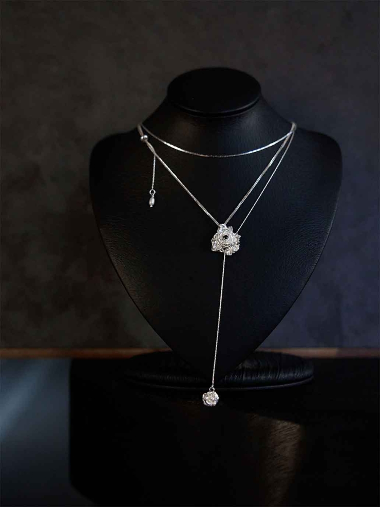 Double Rose Necklace