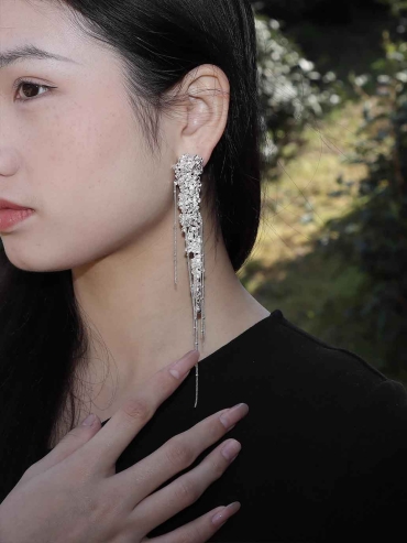 Blooming Spring Embroidered Earrings