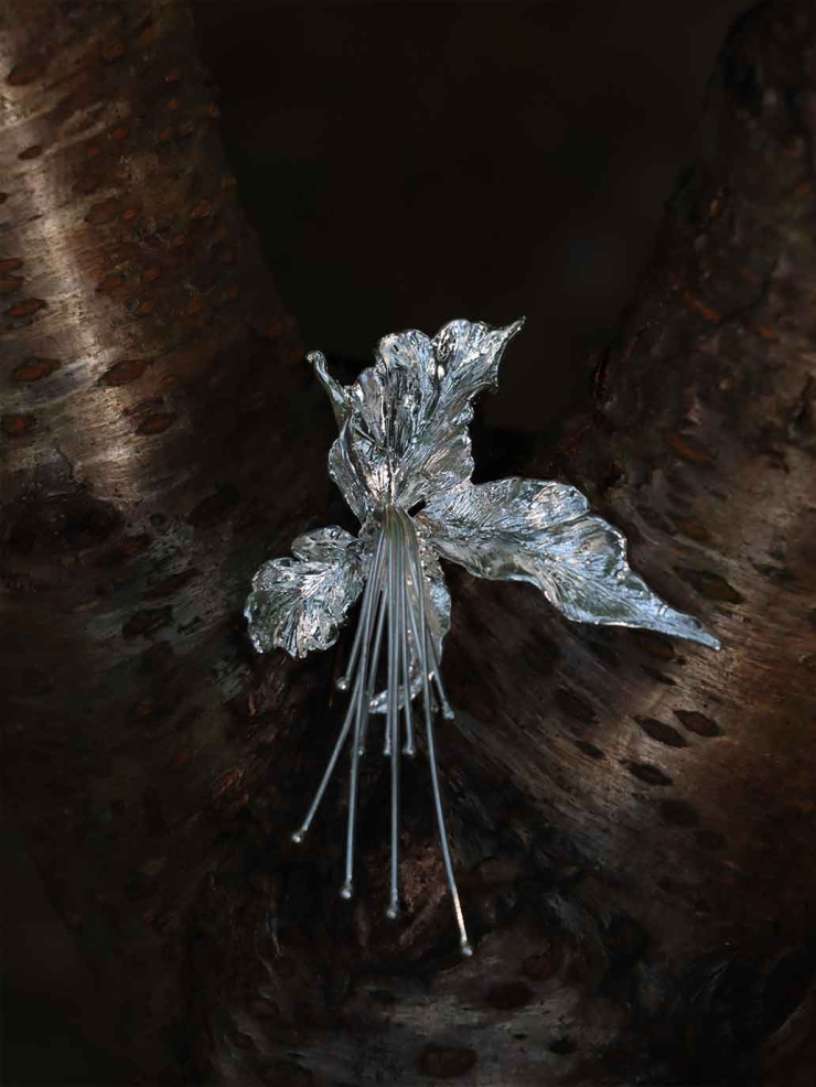 Iris in Spring Earring -Single
