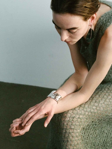 Silver Bark Cuff