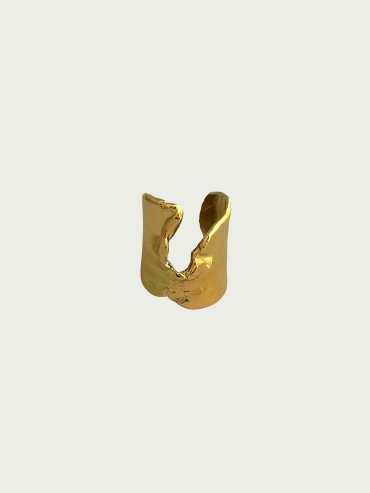 Gold Bark Ring
