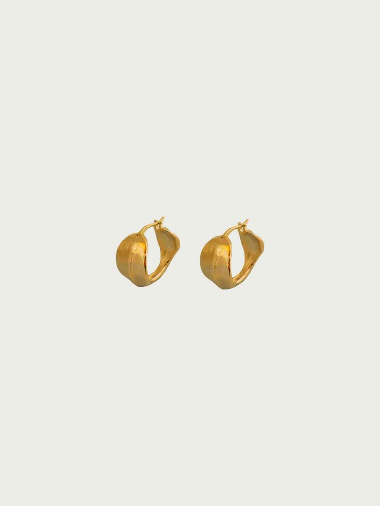 Gold Vein Hoops