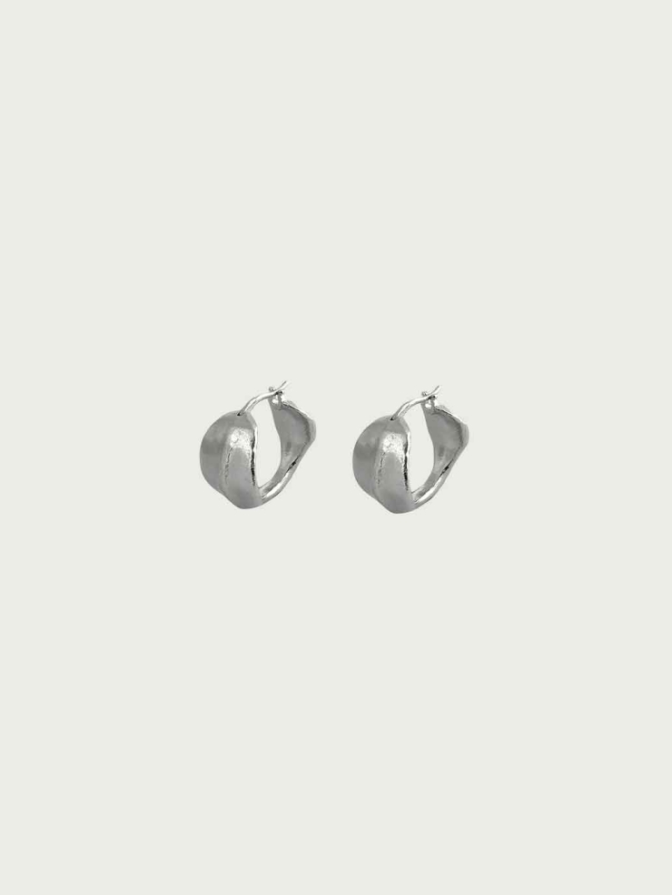 Silver Vein Hoops