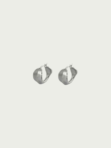 Silver Vein Hoops