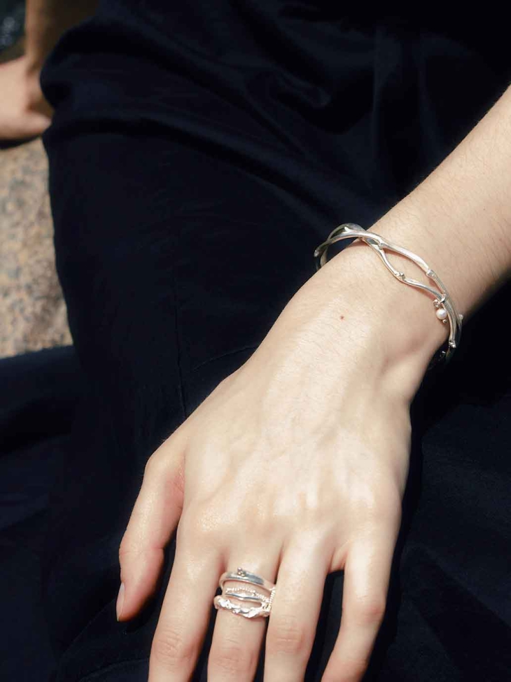 Silver Thorn Chain Ring