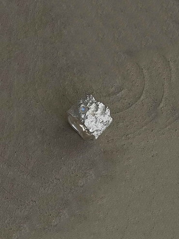 Silver Ocean Texture Ring