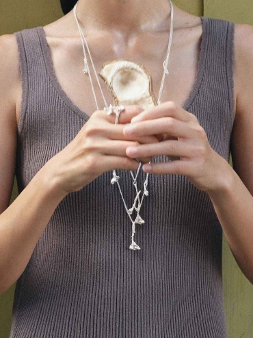 Silver Double Flower Ring