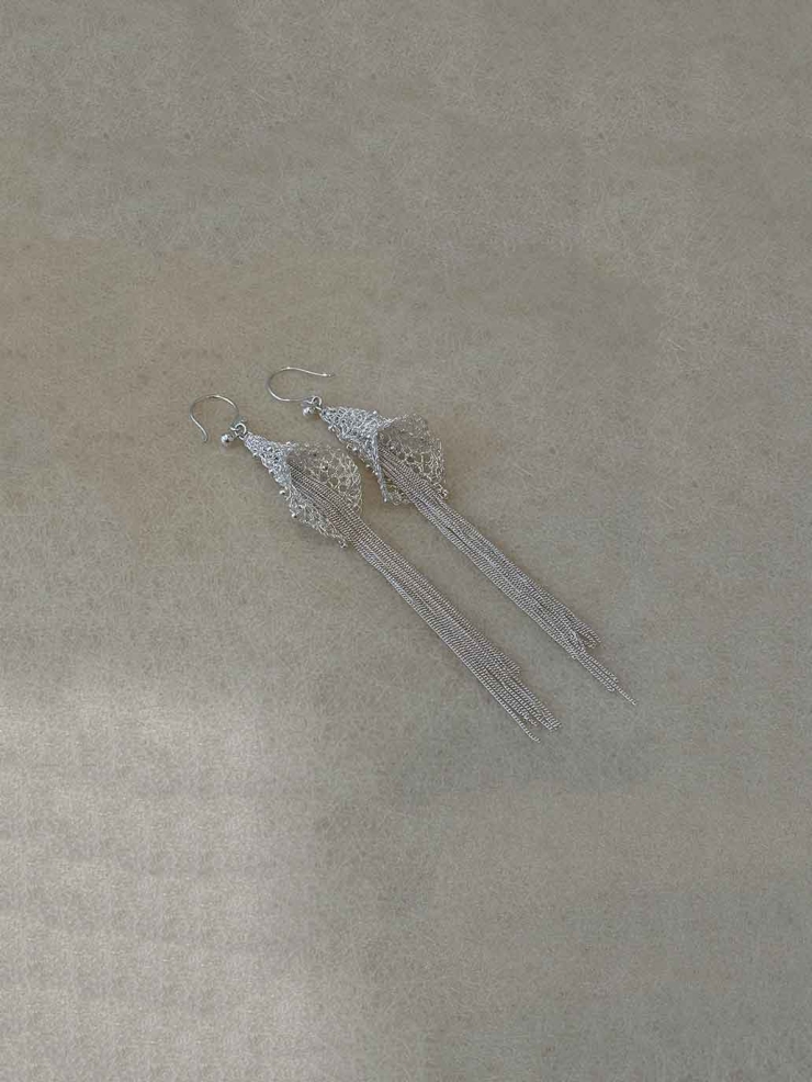 Silver Calla Lily Stud Earrings