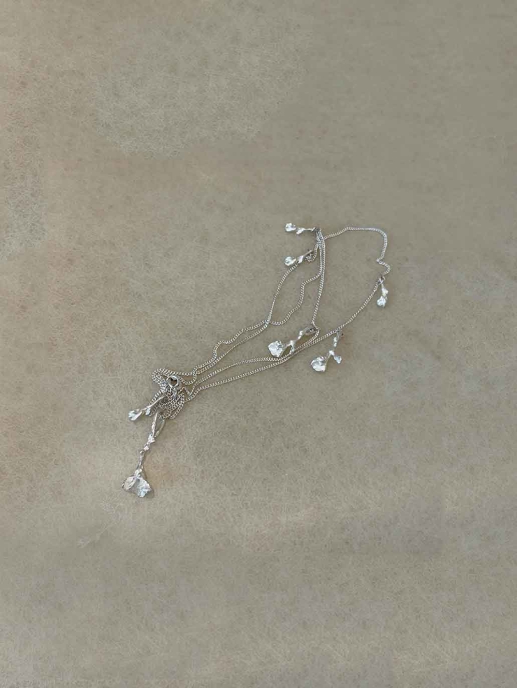 Silver Bud Necklace