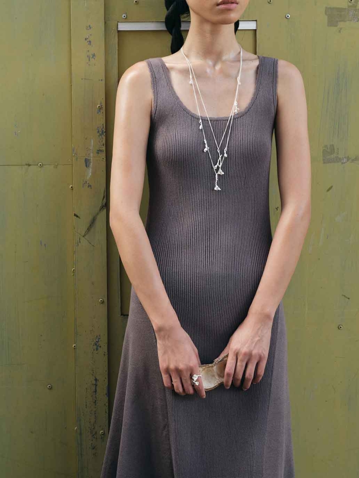 Silver Bud Necklace