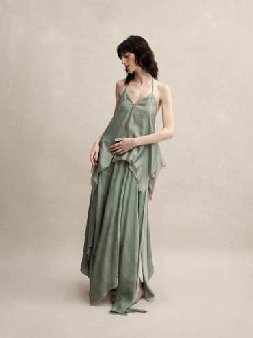 Grey Bell Tassel Skirt