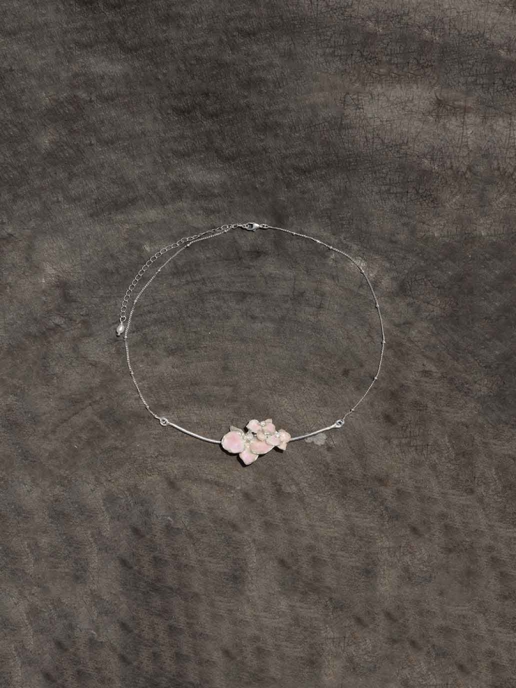 Pink Orchid Necklace