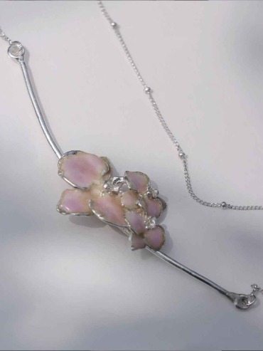 Pink Orchid Necklace