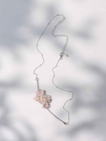 Pink Orchid Necklace