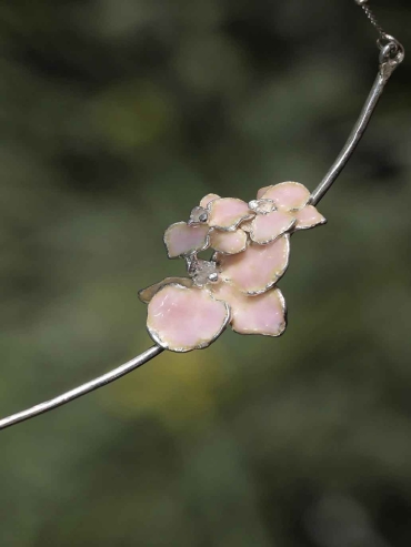 Pink Orchid Necklace