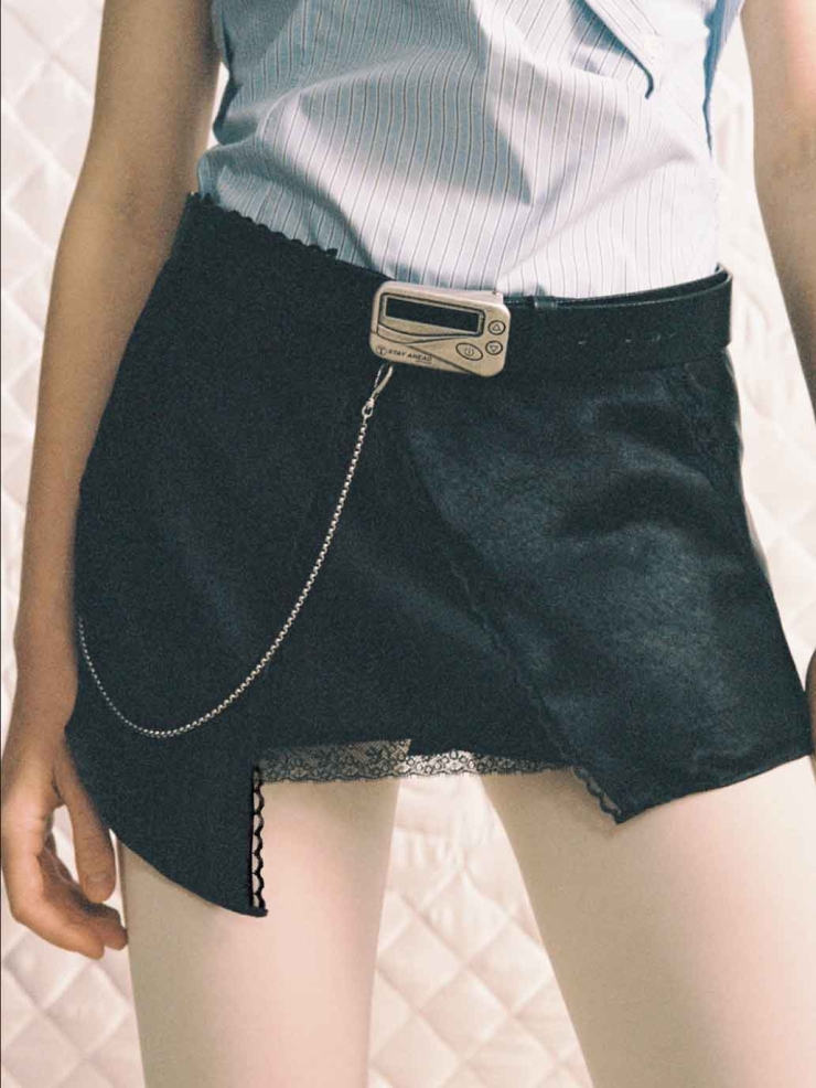Black Lace Mini Skirt