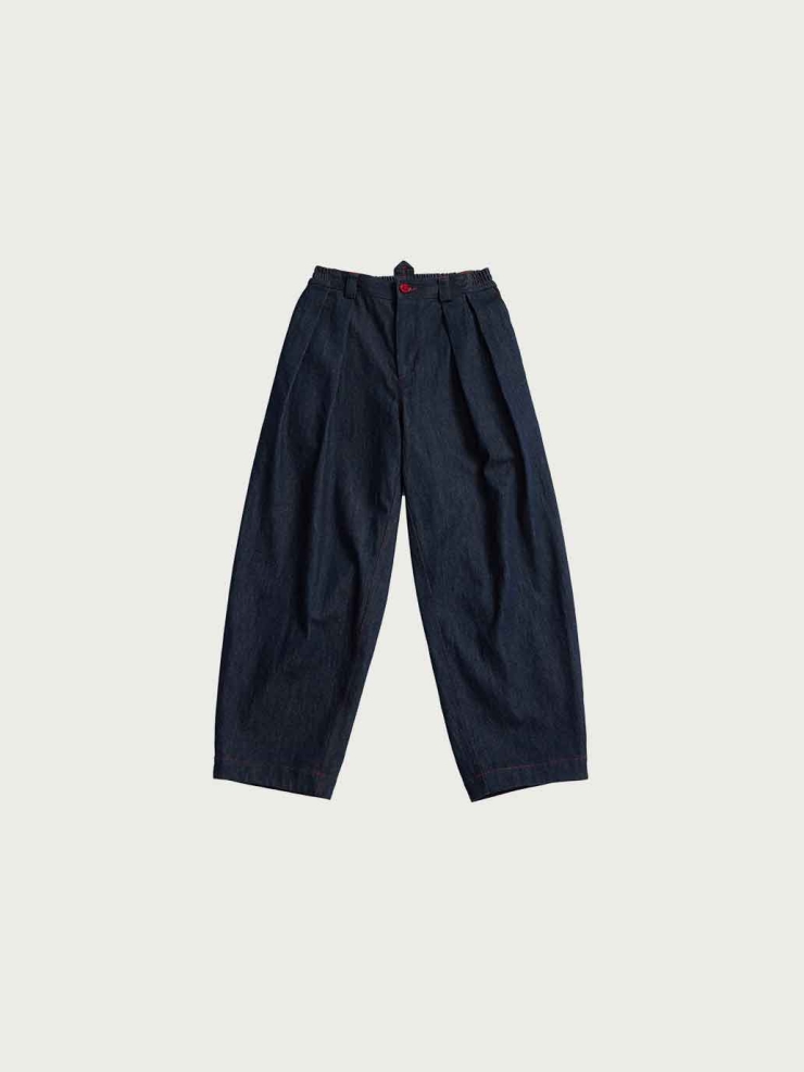 Navy Relaxed-fit Denim Pants