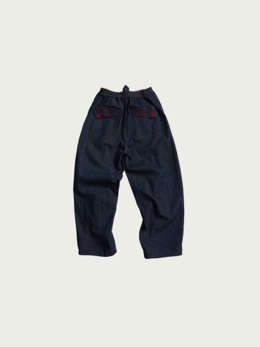 Navy Relaxed-fit Denim Pants