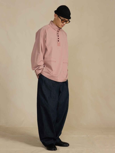 Navy Relaxed-fit Denim Pants