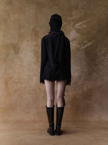 Black Wool-Lace Shirt