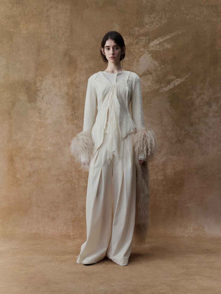 White Layered-Effect Top