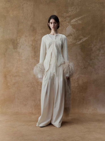 White Layered-Effect Top