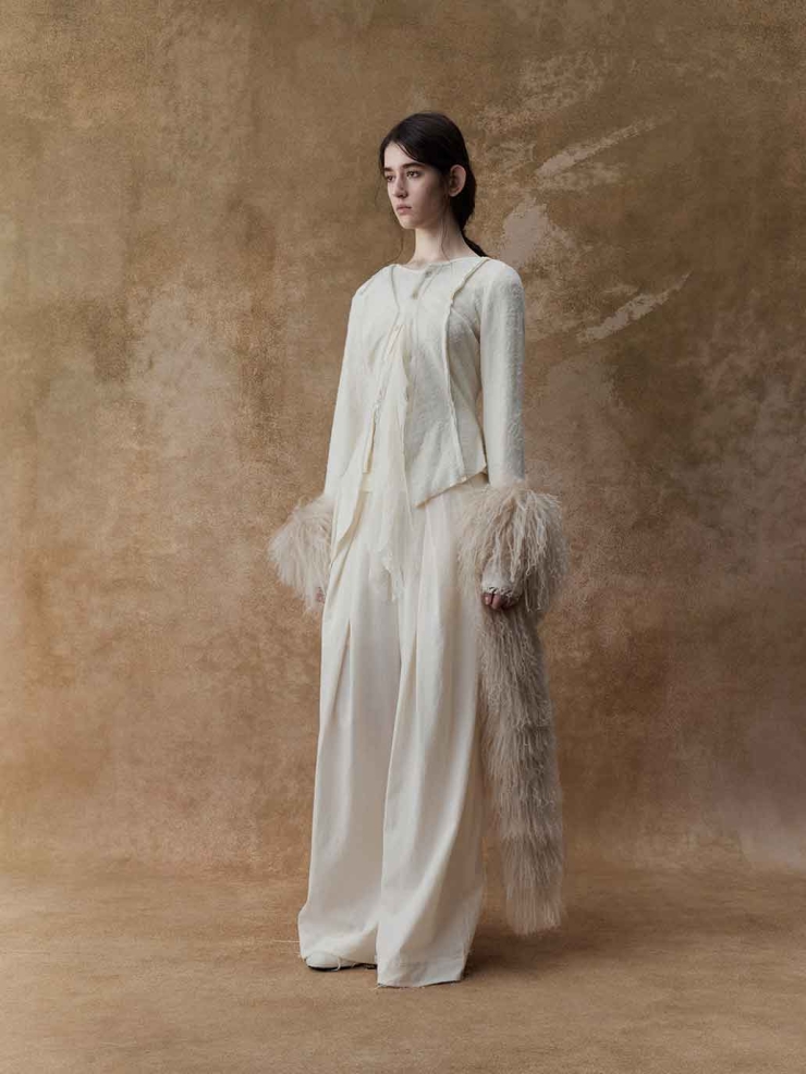 White Layered-Effect Top