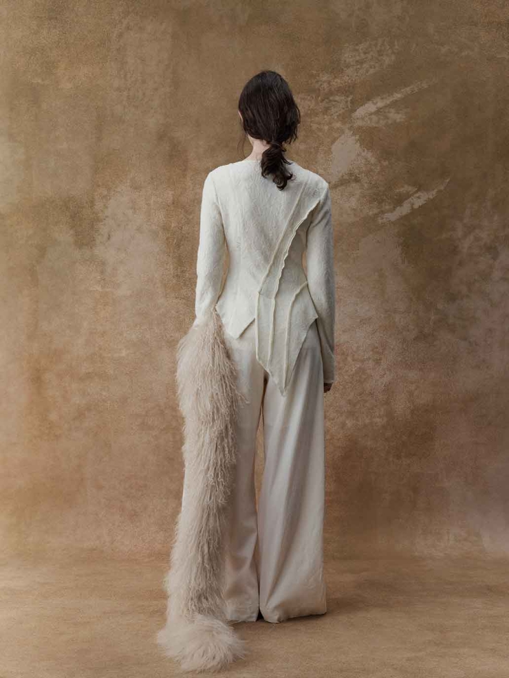 White Layered-Effect Top