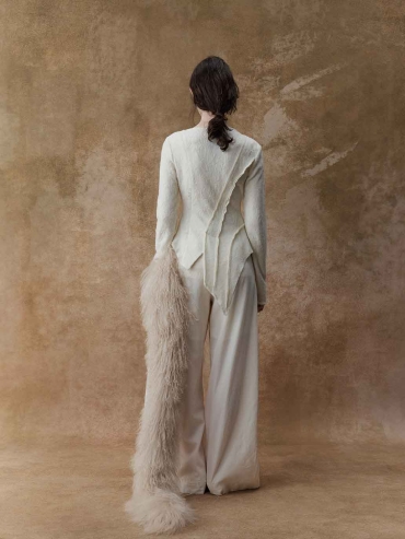 White Layered-Effect Top