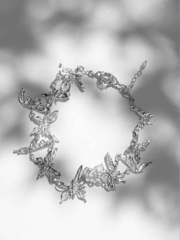 Silver Butterfly Chase Bracelet