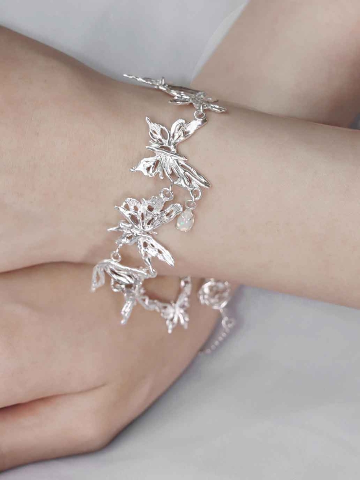 Silver Butterfly Chase Bracelet
