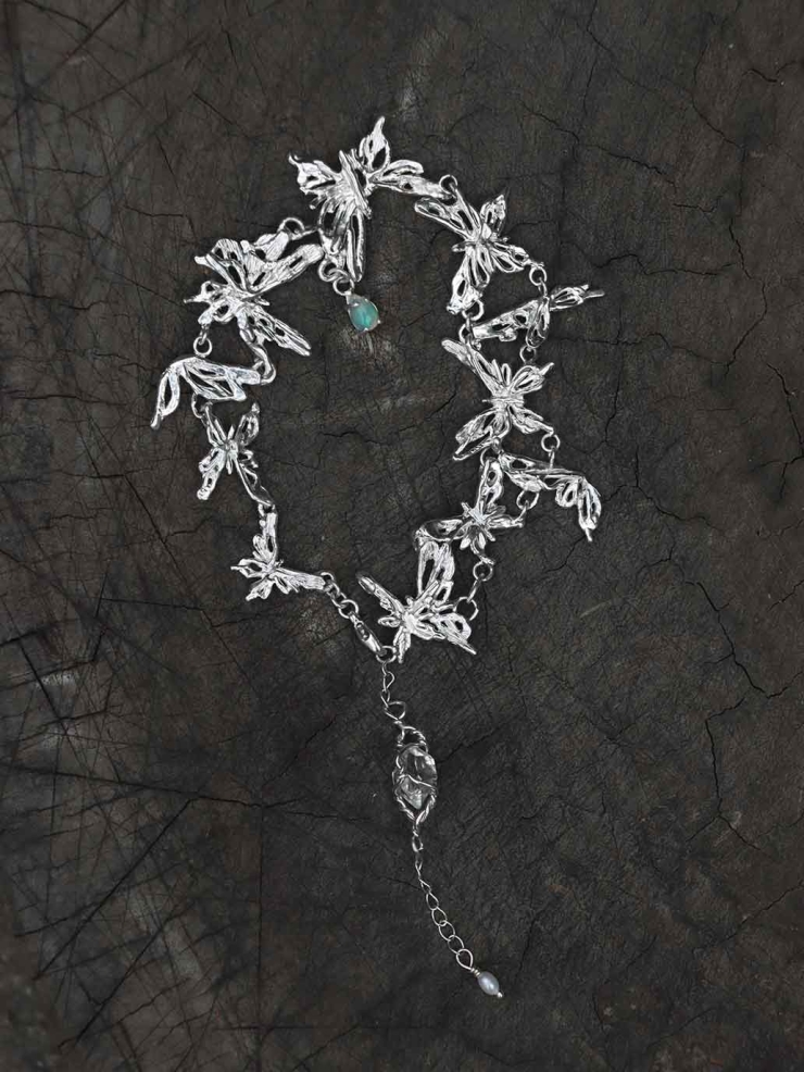 Silver Butterfly Chase Bracelet