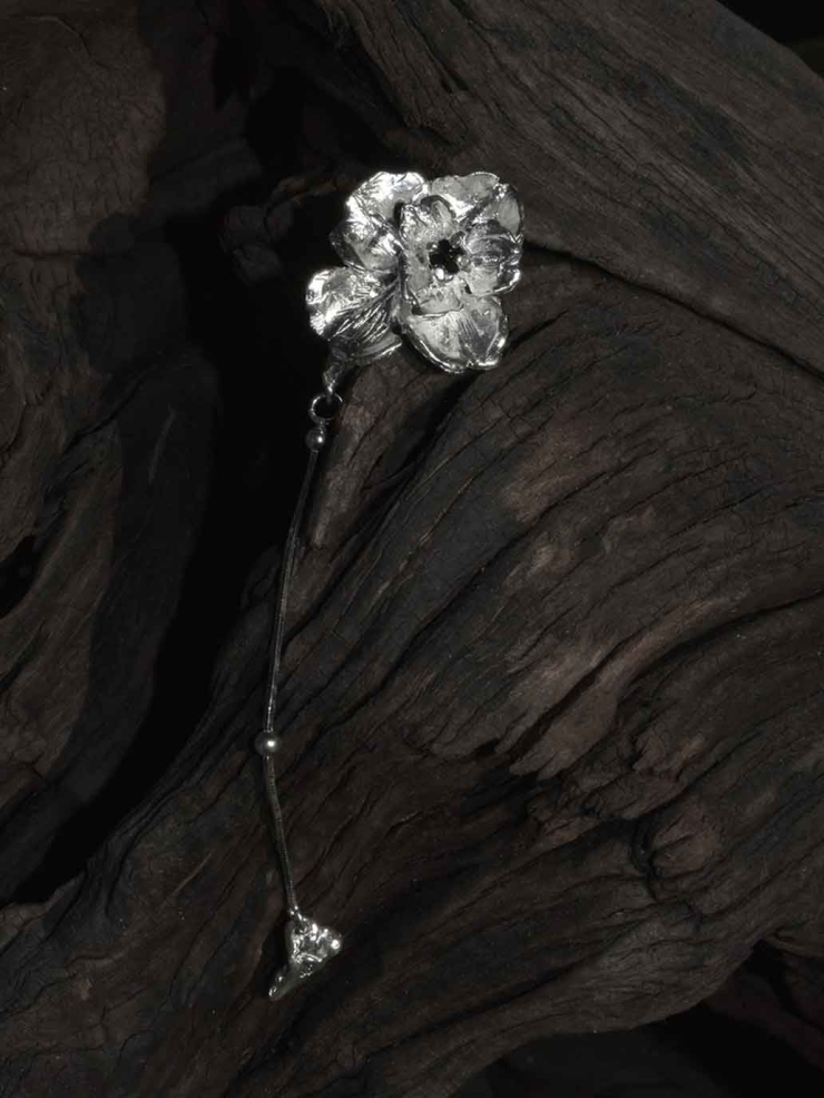 Silver Bloom of Prosperity Ear Cuff-Single
