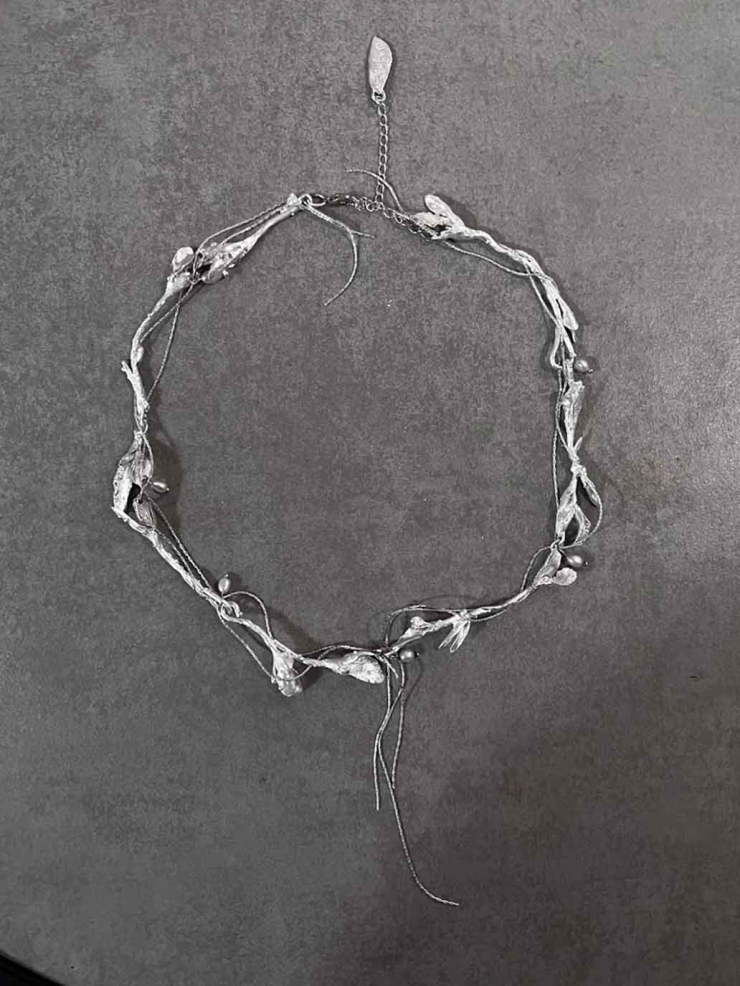 Silver Phoenix Branch Necklace