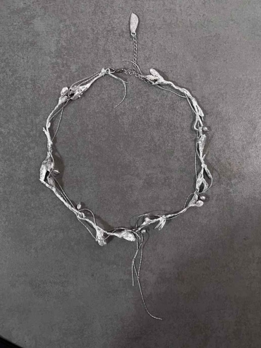 Silver Phoenix Branch Necklace