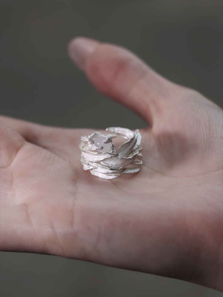 Silver Spring Breeze Willow Ring