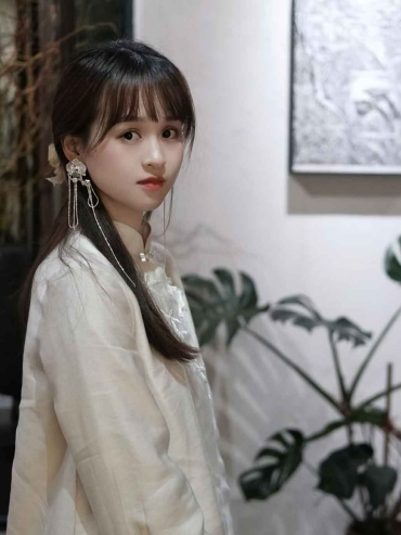 Silver Orchid Cluster Stud Earring-Single