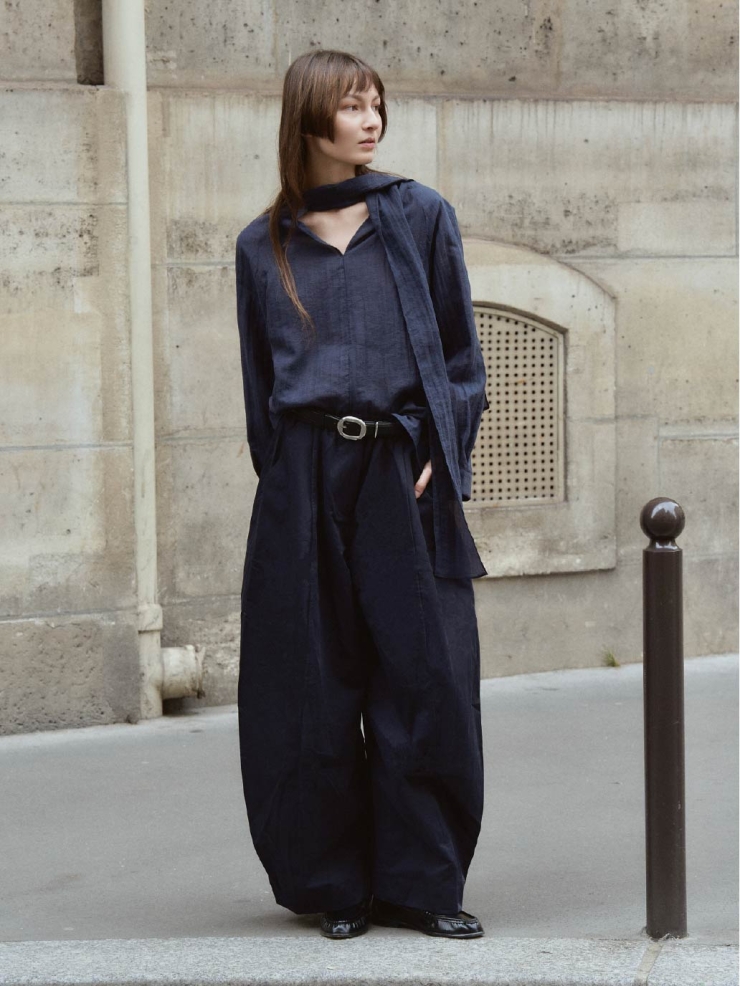 Navy Ballon Pants