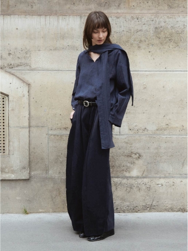 Navy Ballon Pants