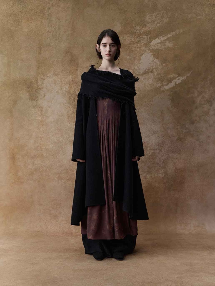 Black Yak Wool Shawl Scarf