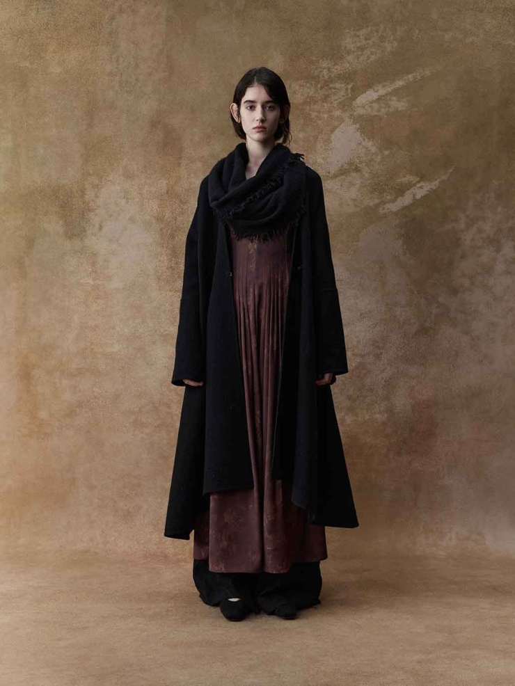 Black Yak Wool Shawl Scarf