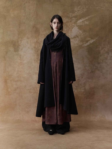 Black Yak Wool Shawl Scarf