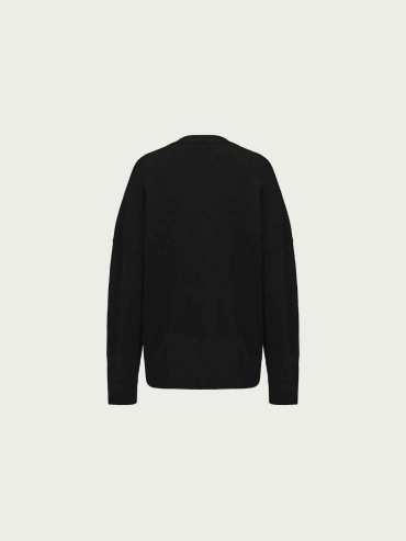 Black Beaded Knit Cardigan