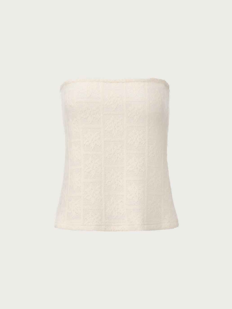 White Snowflake Knit Top