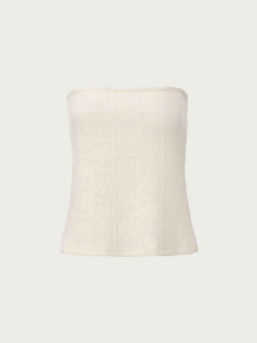 White Snowflake Knit Top